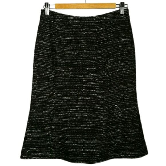 GÉRARD DAREL Winter French Tweed Brown Tulip Virgin Wool Skirt Size 4 NWT - Picture 1 of 14